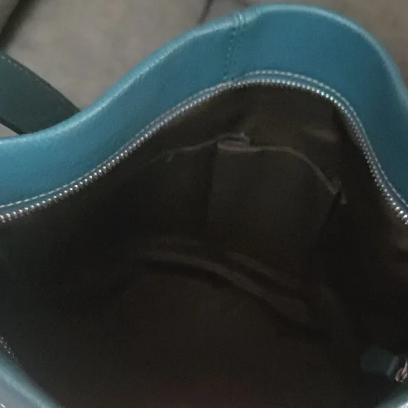 Coach Rare Teal Leather Shoulder Bag - Picture 5 of 12